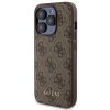 Zestaw Guess GUBPM5P15L4GEMGW iPhone15 Pro 6.1 hardcase + Powerbank 5000mAh MagSafe brązowy/brown 4G Metal Logo
